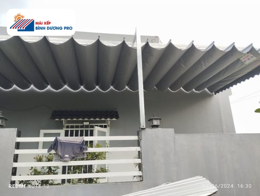 Cơ sở chuyên thi công mái xếp di động cho nhà phố tại Bình Dương