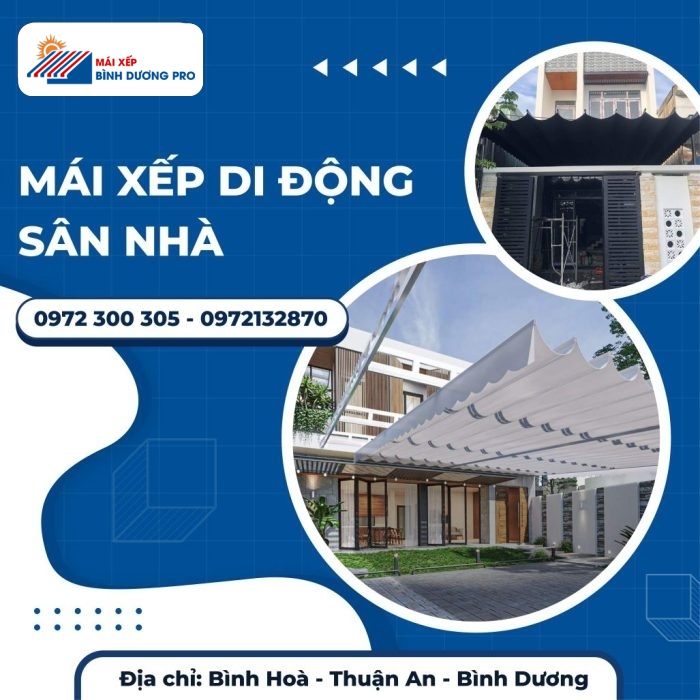 Mái Xếp Di Động Sân Nhà