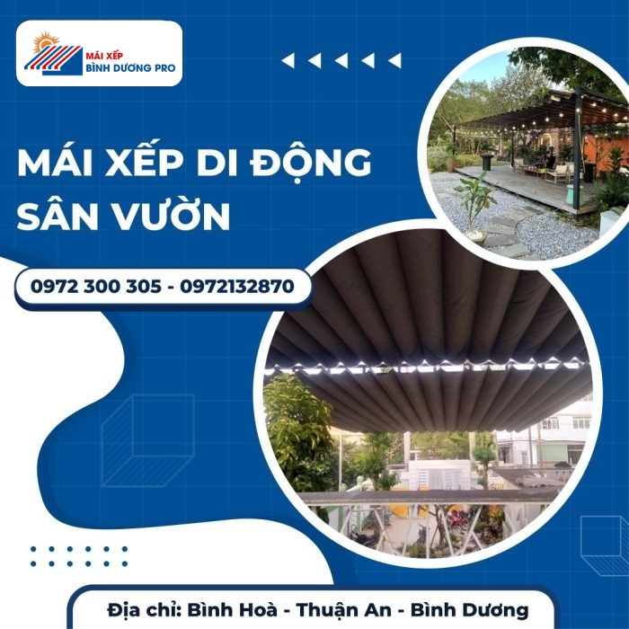 Mái Xếp Di Động Sân Vườn