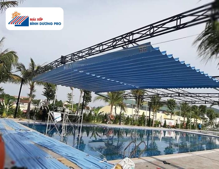 MÁI XẾP DI ĐỘNG HỒ BƠI